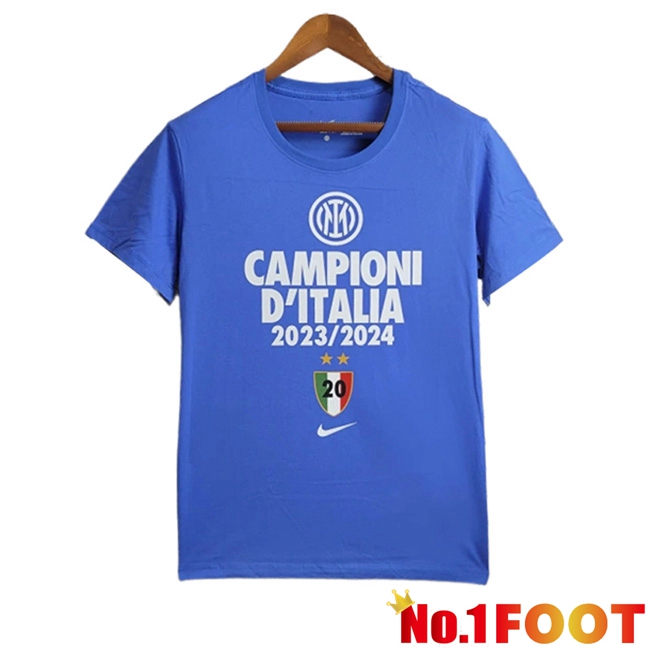 Inter Milan Soccer Jersey T-Shirt Champion Blue 2023/2024