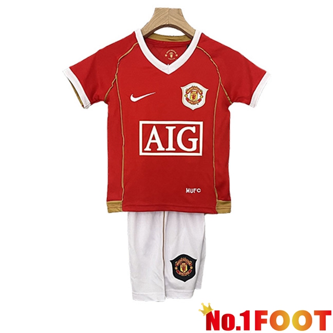 Manchester United Retro Kids Home Soccer Jersey 2006/2007