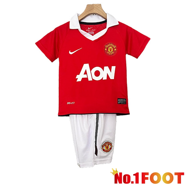 Manchester United Retro Kids Home Soccer Jersey 2010/2011