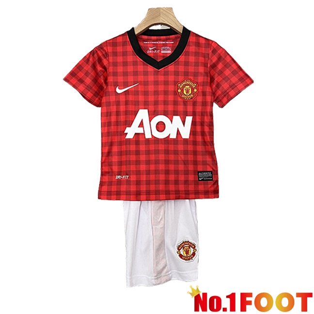 Manchester United Retro Kids Home Soccer Jersey 2012/2013