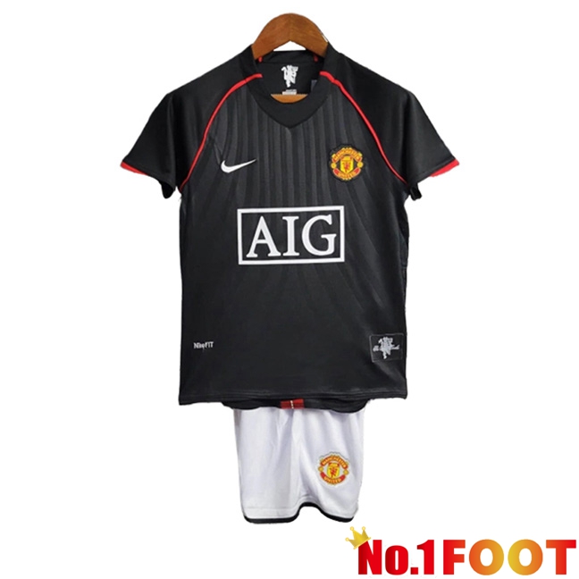 Manchester United Retro Kids Away Soccer Jersey 2007/2008