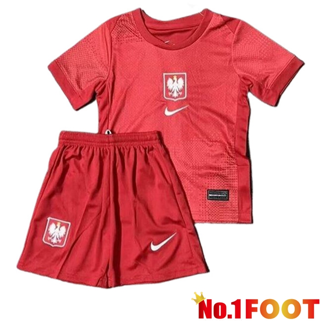 Poland Kids Away Soccer Jersey 2024/2025