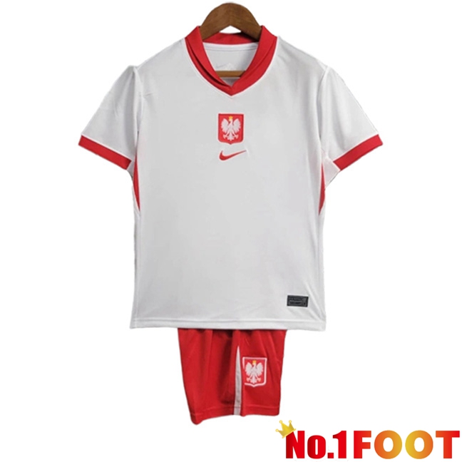 New Poland Kids Home Soccer Jersey 2024/2025