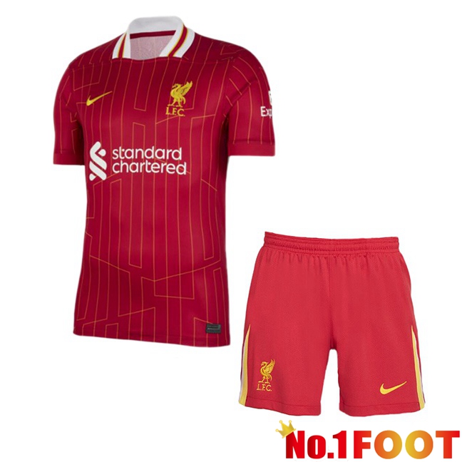 FC Liverpool Kids Home Soccer Jersey Red 2024/2025