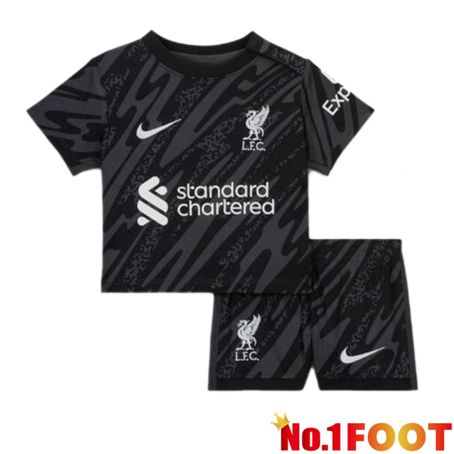 FC Liverpool Kids Goalkeeper Soccer Jersey Black 2024/2025