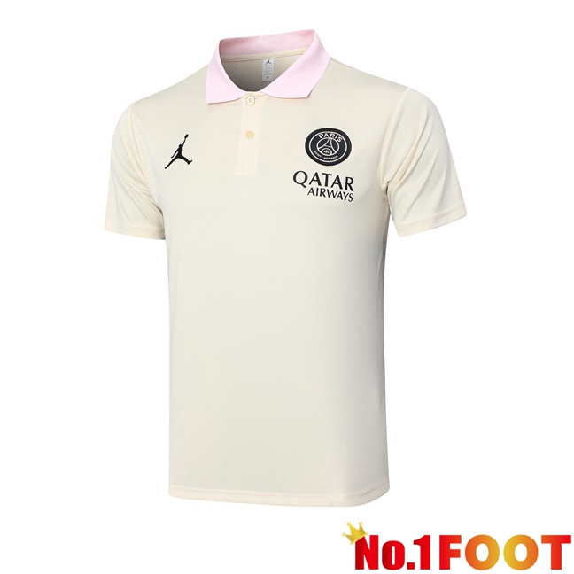 Paris PSG Soccer Polo Yellow 2024/2025 - Click Image to Close