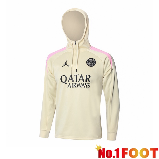 JORDAN Paris PSG Training Sweatshirt Hoodie Yellow 2024/2025