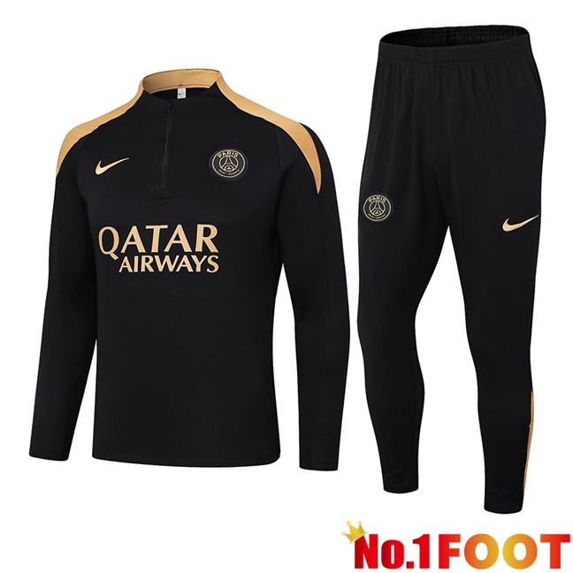 Paris PSG kit Training Tracksuit Black 2024/2025