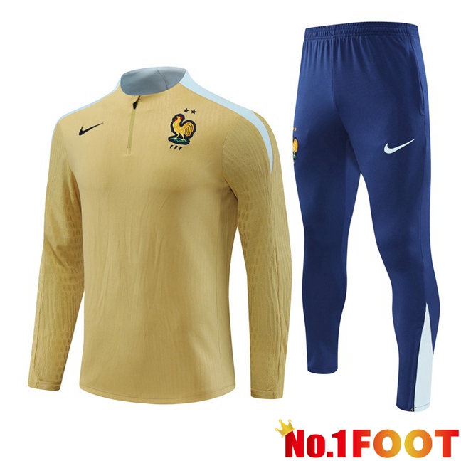 France kit Training Tracksuit Yellow 2024/2025