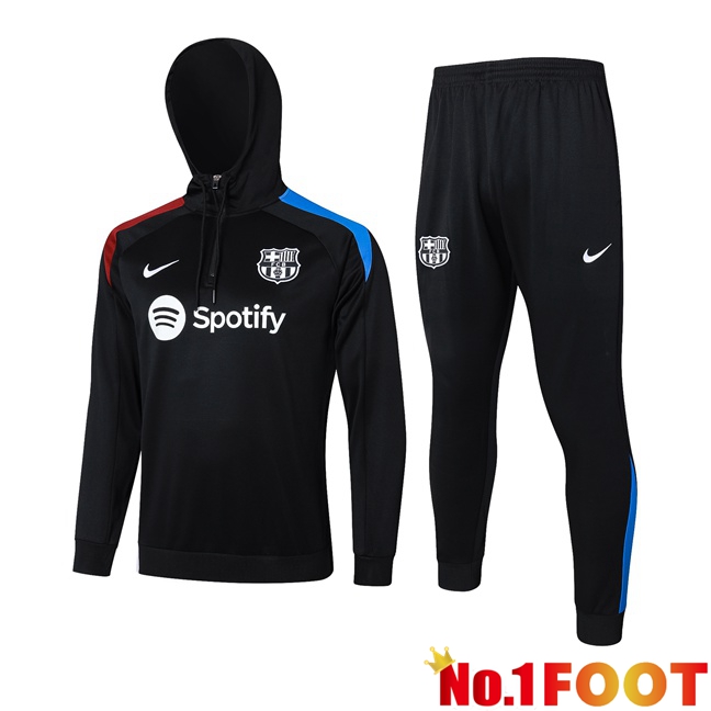 FC Barcelona Training Tracksuit Sweatshirt Hoodie Black 2024/2025