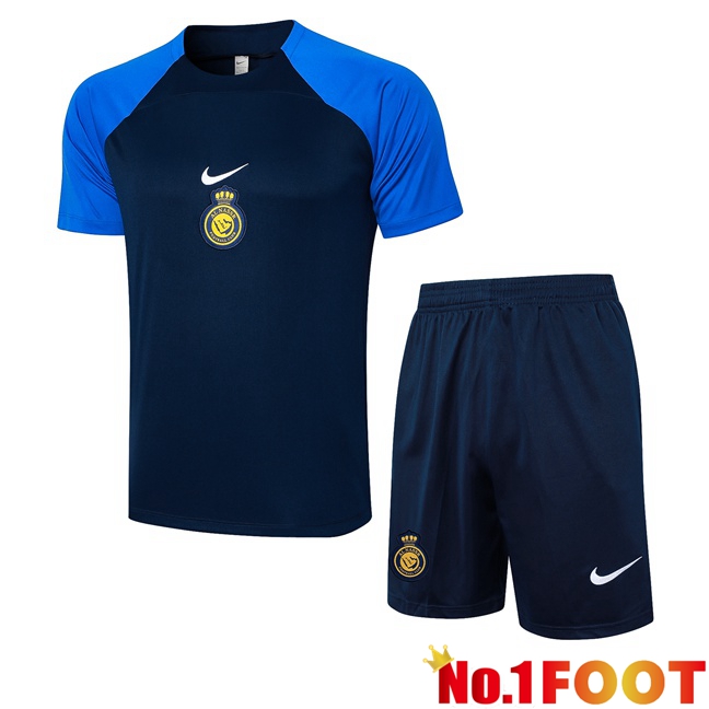 Al-Nassr FC kit Training T Shirt + Shorts Blue Royal 2024/2025