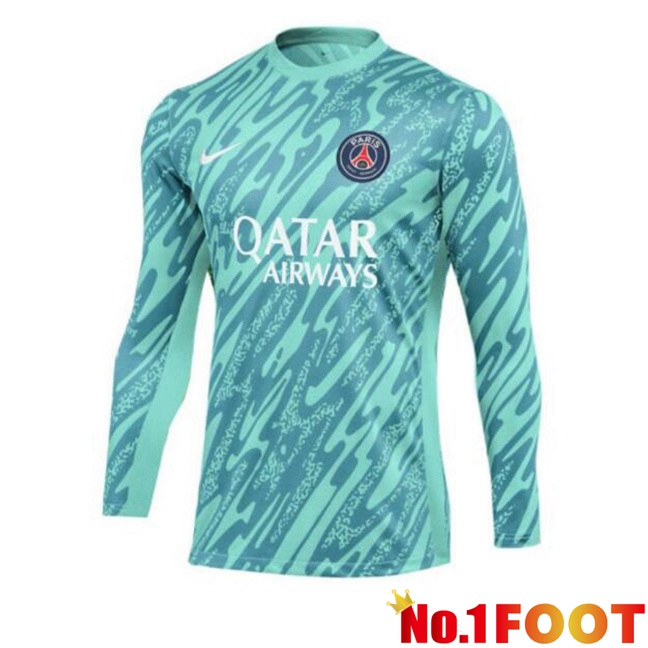 Paris PSG Goalkeeper Soccer Jersey Long Sleeve Blue 2024/2025