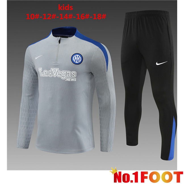 Inter Milan Kids kit Training TracksuitGrey 2024/2025