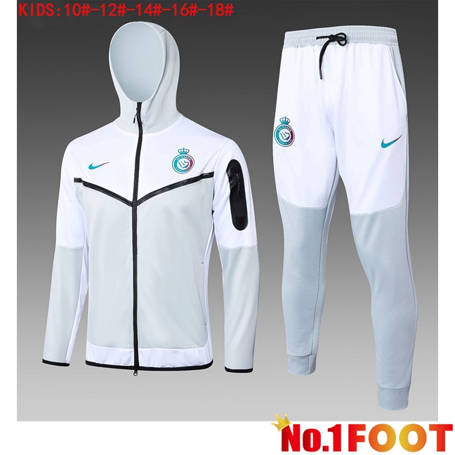 Al-Nassr FC Kids Training Tracksuit Hoodie White 2024/2025