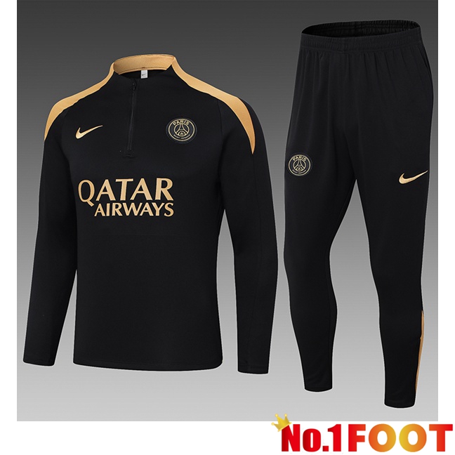 Paris PSG Kids kit Training TracksuitBlack 2024/2025