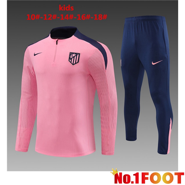 Atletico Madrid Kids kit Training TracksuitPink 2024/2025