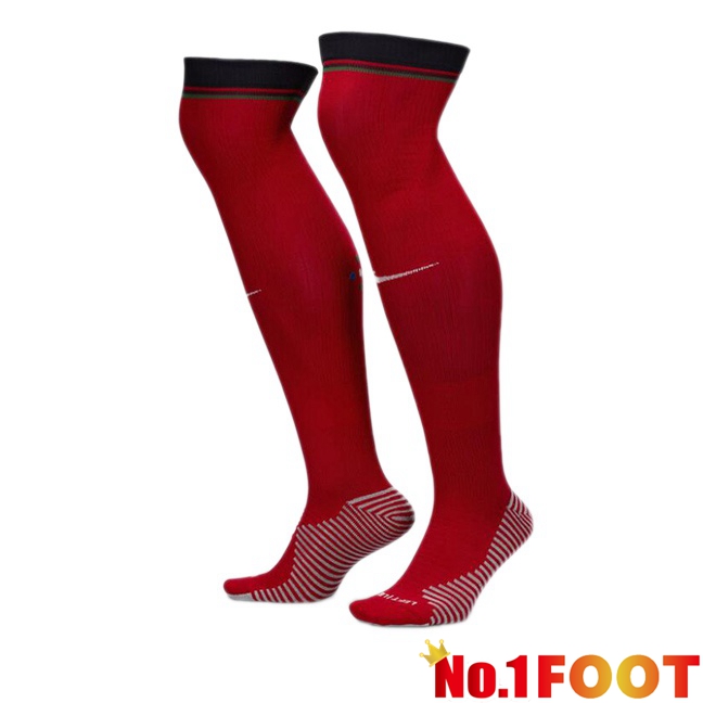 Portugal Home Soccer Socks Red 2024/2025