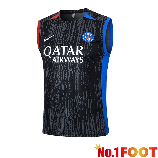 Paris PSG Soccer Vest Black 2024/2025