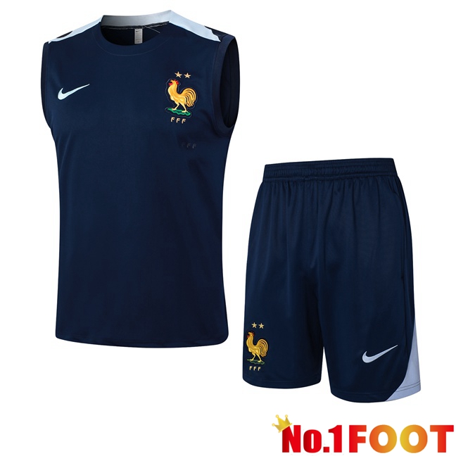 France Soccer Vest + Shorts Blue Royal 2024/2025