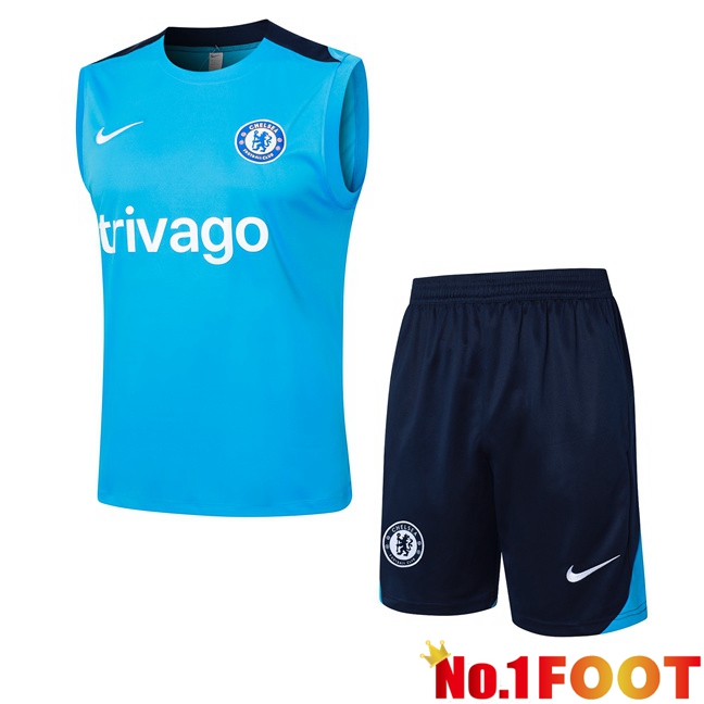 FC Chelsea Soccer Vest + Shorts Blue 2024/2025