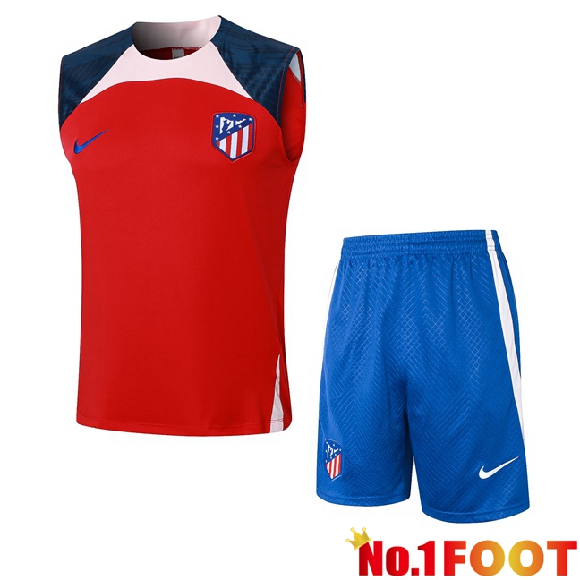 Atletico Madrid Soccer Vest + Shorts Red 2024/2025