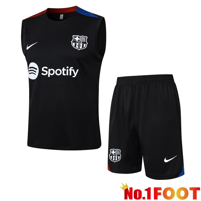 FC Barcelona Soccer Vest + Shorts Black 2024/2025