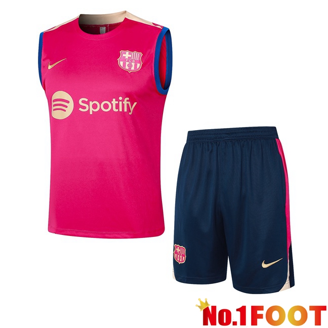 FC Barcelona Soccer Vest + Shorts Pink 2024/2025