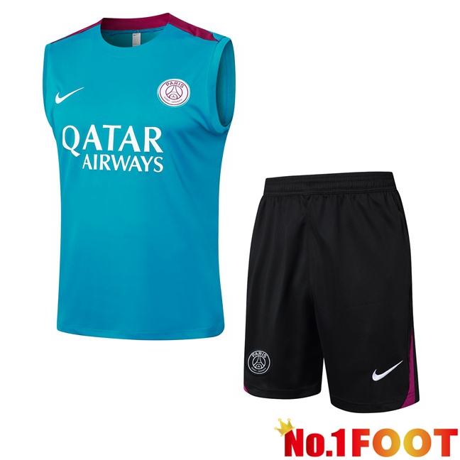 Paris PSG Soccer Vest + Shorts Blue 2024/2025