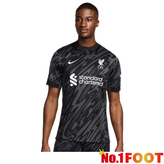 FC Liverpool Goalkeeper Soccer Jersey Black 2024/2025