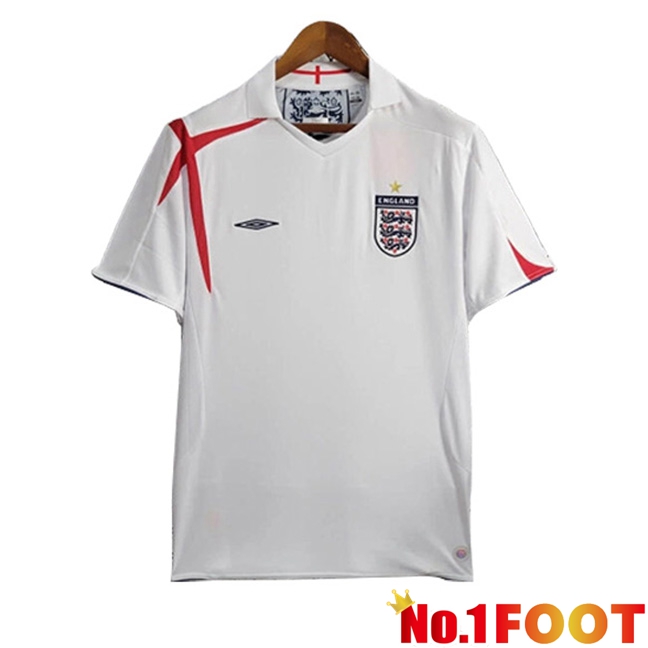 England Retro Home Soccer Jersey 2005