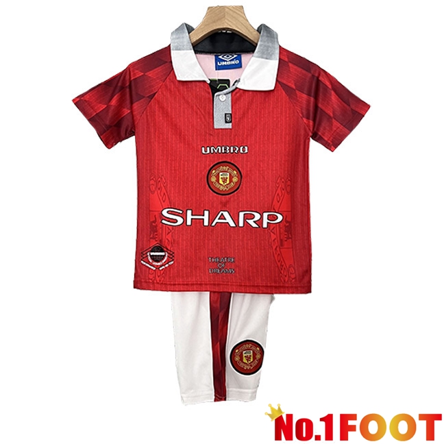 Manchester United Retro Kids Home Soccer Jersey 1996/1997