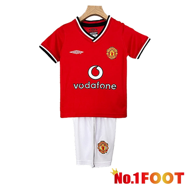 Manchester United Retro Kids Home Soccer Jersey 2000/2001