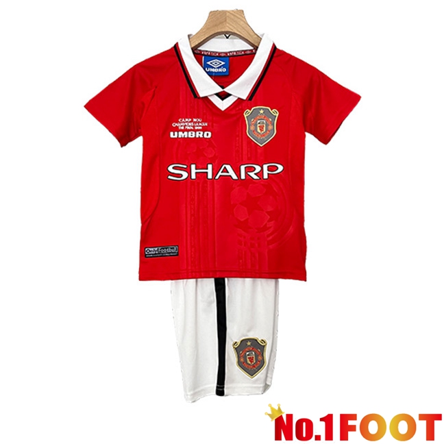 Manchester United Retro Kids Home Soccer Jersey 1999/2000