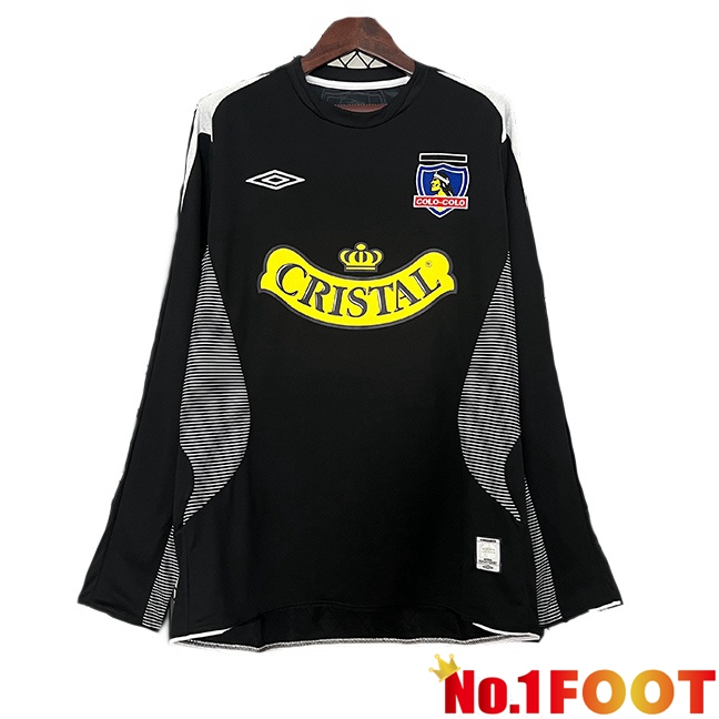 Colo-Colo Retro Away Soccer Jersey Long Sleeve Black 2006