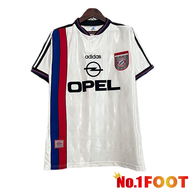 Bayern Munich Retro Away Soccer Jersey White 1996-1998