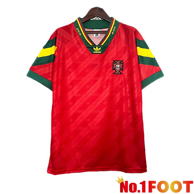 Portugal Retro Home Soccer Jersey Red 1992-1994