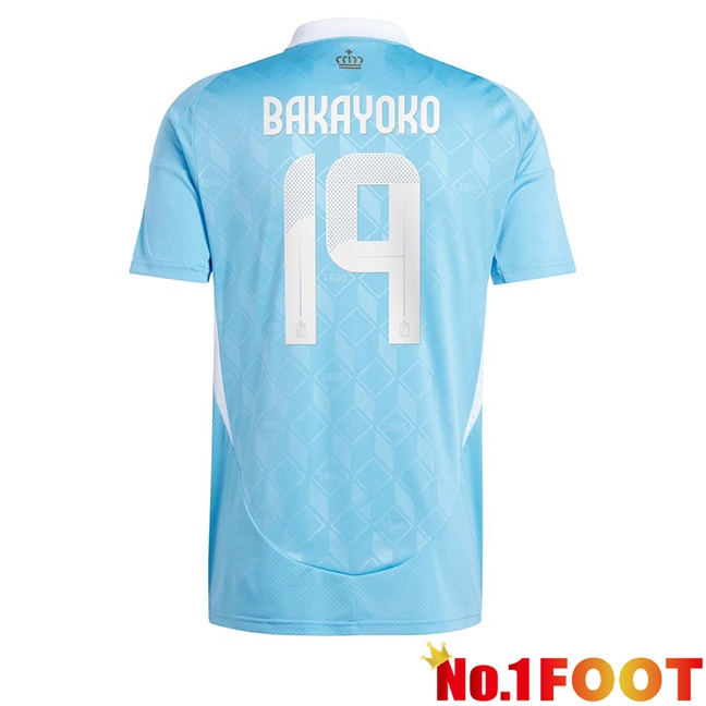 Belgium (BAKAYOKO 19) Away Soccer Jersey UEFA Euro 2024