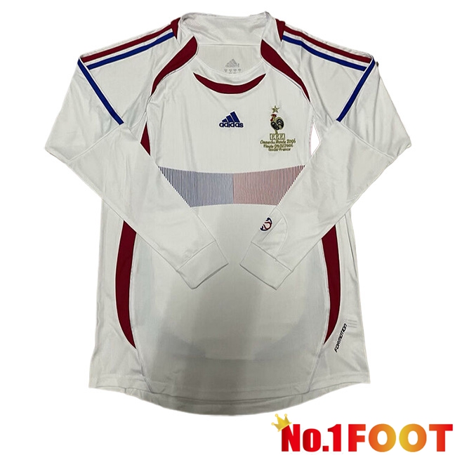 France Retro Away Soccer Jersey Long sleeve 2006