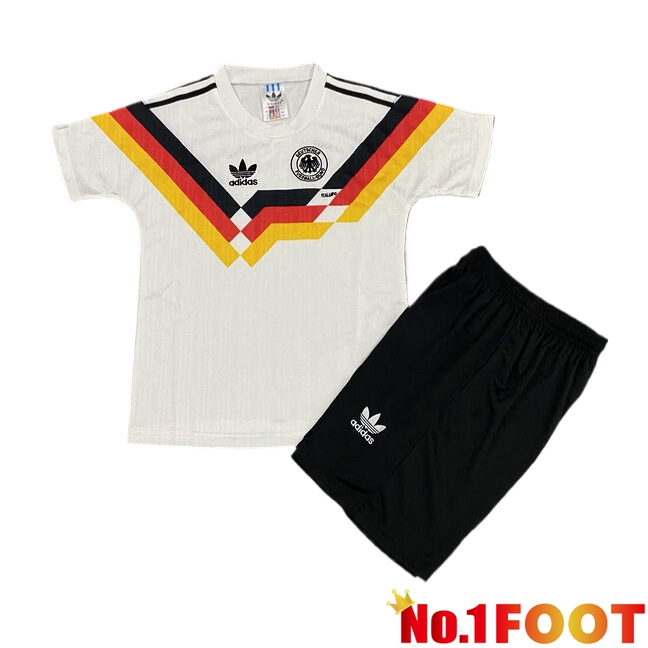 Germany Retro Kids Home Soccer Jersey 1990