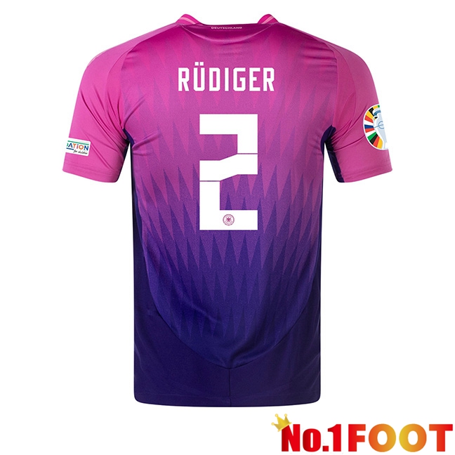 Germany (RUDIGER 2) Away Soccer Jersey UEFA Euro 2024