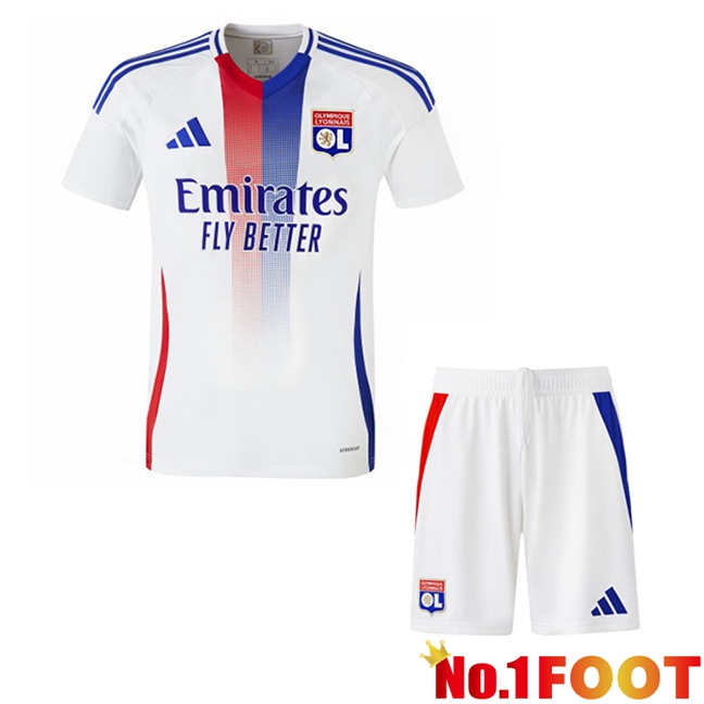 lyon Kids Home New Soccer Jersey 2024/2025