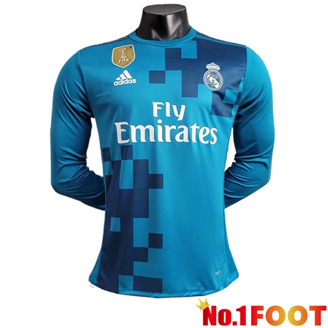 Real Madrid Retro Away Soccer Jersey 2 Long sleeve 2017/2018