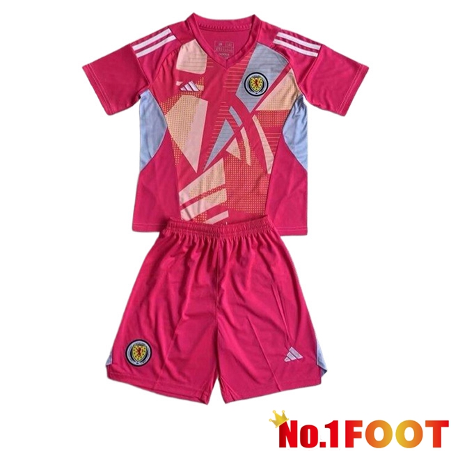 Scotland Kids Goalkeeper Soccer Jersey Pink UEFA Euro 2024