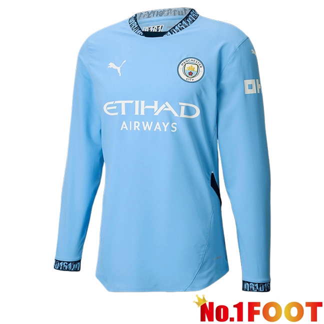 Manchester City Home New Soccer Jersey Long sleeve 2024/2025