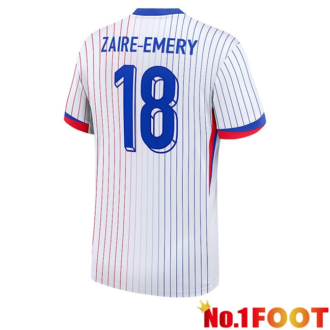 France (ZAIRE-EMERY 18) Away Soccer Jersey UEFA Euro 2024