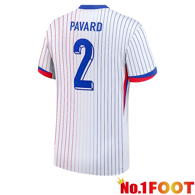 France (PAVARD 2) Away Soccer Jersey UEFA Euro 2024