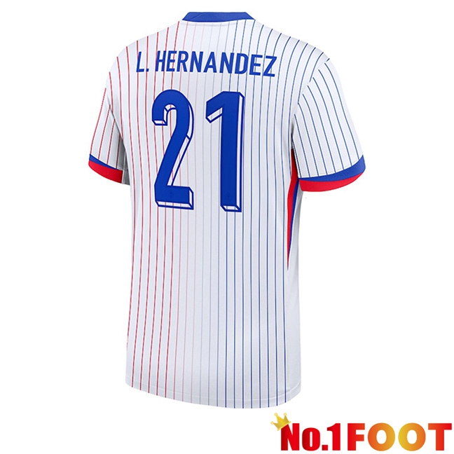 France (L.HERNANDEZ 21) Away Soccer Jersey UEFA Euro 2024