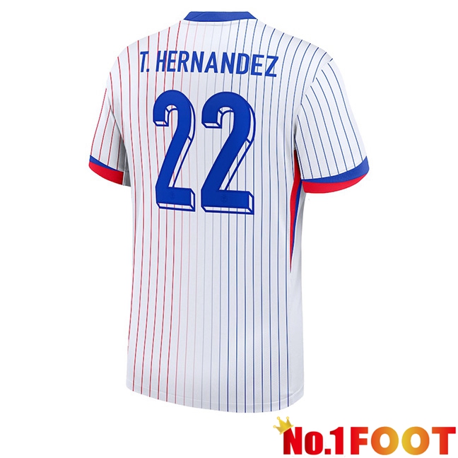 France (T.HERNANDEZ 22) Away Soccer Jersey UEFA Euro 2024