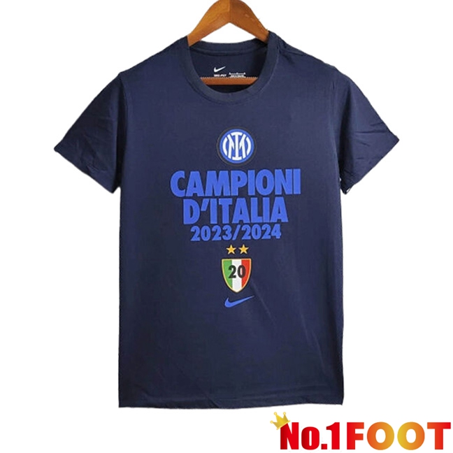 Inter Milan Soccer Jersey T-Shirt Champion Blue Marine 2023/2024