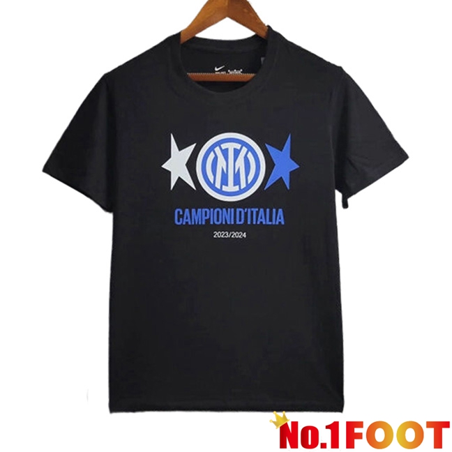 Inter Milan Soccer Jersey T-Shirt Champion 2 Black 2023/2024